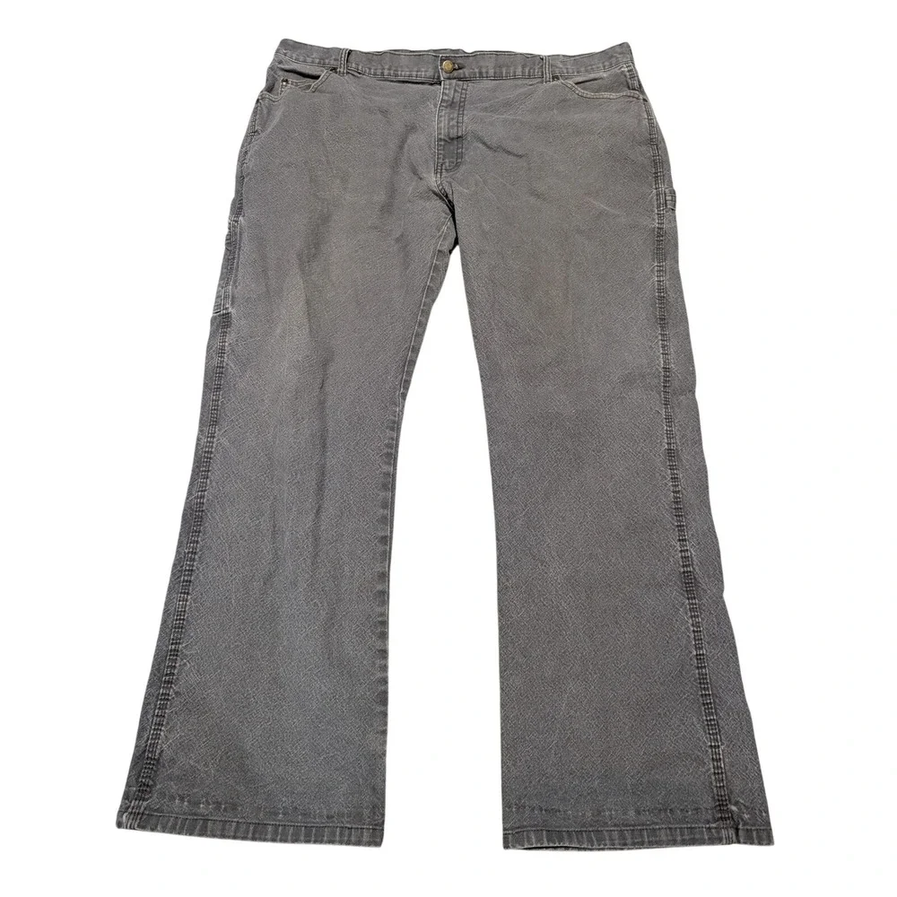 Lot of 2 Dickies‎ Mens Relaxed Fit Carpenter Pants Brown Gray Canvas Workwear